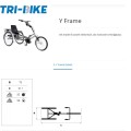 TRI-BIKE Classic Y Frame zitdriewielfiets - Afbeelding 3