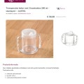 Transparante beker met 2 handvatten / Beker Cinta - Afbeelding 2