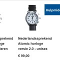 SLECHTZIENDNL Nederlandssprekend horloge Low Vision Design / Atomic - Afbeelding 5