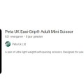 PETA Easi-Grip zelfopenende scharen 30mm / mini schaar / lusschaar - Afbeelding 4