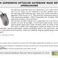 Typhoon supermini optische notebook muis met USB en oprolsnoer - Afbeelding 1