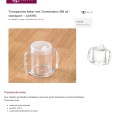 Transparante beker met 2 handvatten / Beker Cinta - Afbeelding 2