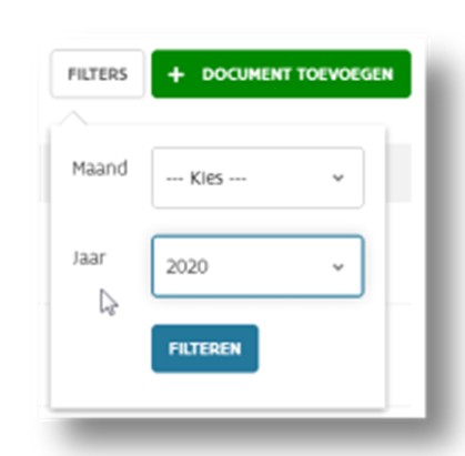 schermafdruk documentfilters