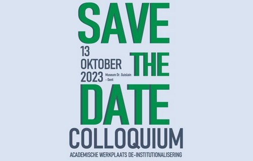 kader met tekst 'Save the date' 13 oktober 2023 Colloquium