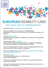 cover brochure 'European disability card - vereenvoudigde versie'